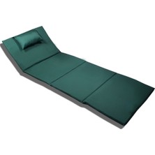 Özbience Katlanabilir Yeşil Şezlong Minderi ve Çanta Seti