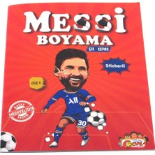 Line Messi Çıkartmalı Maskeli Boyama Kitabı Güvenli
