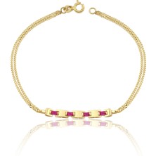 FAZ Kuyumculuk Fuchsia Stack Altın Bileklik