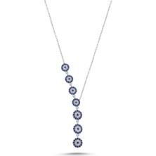 Silverons Taşlı Sallantılı Y Kolye