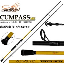 Özbience Portfish Cumpass 270CM 10-30G Spin Kamış, Yüksek Performanslı Balıkçılık Ekipmanı