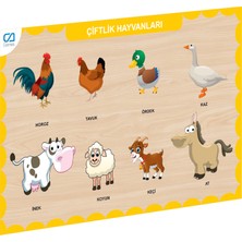 Bg Arzenis Arzenıs CAAHS-3211 Ca Games Ahşap Çiftlik Hayvanları Bul-Tak 5457884