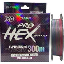 Fujin Pro Hex 8x 300MT 0.22MM Multi Color Ip Örgü Misina