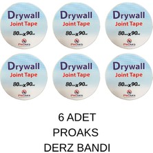 Proaks Alçıpan Derz Bandı 8 cm x 90 Metre 6 Adet