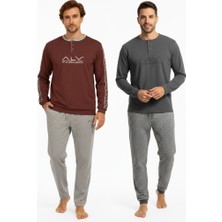 Bonbon Erkek Pamuklu 2 Adet 2'li Pijama Takımı BB2223