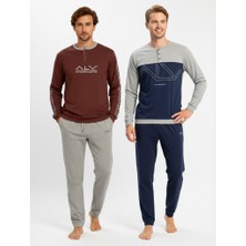 Bonbon Erkek Pamuklu Bohçalık Ve Çeyizlik 2 Adet 2'li Pijama Takımı BB2231
