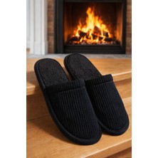 Modafrato Fitilli Düz Unisex Ev Terliği Kışlık Kadın Erkek Terlik