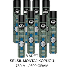 Selsil Montaj Köpüğü 750 ml / 600 Gram 8 Adet