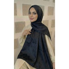 Moodşal Siyah Baklava Desenli Jakar Şal