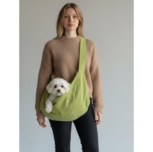 Kemique Pastel Yeşil Güderi Dokulu Köpek Taşıma Çantası – Emniyet Kemerli