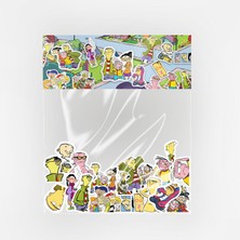 Baprile Ed, Edd ve Eddy 20 Parça Sticker Paketi Yapışkanlı Kaliteli Su Geçirmez Etiket Seti