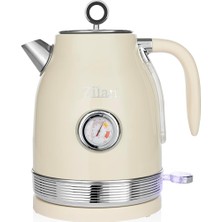 Braventa Collection Zilan ZLN1184 Retro Su Isıtıcısı – 1,7l Kapasiteli Krem Kattle, 2200W Güç, 360° Kablosuz Tasarım