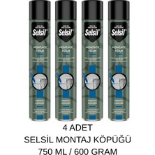 Selsil Montaj Köpüğü 750 ml / 600 Gram 4 Adet
