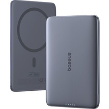 Baseus AM41 Picogo 0.3'' Ultra Ince 5000MAH Magsafe Kablosuz Powerbank, Gri