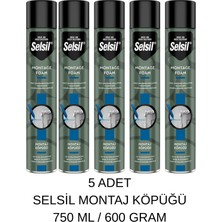Selsil Montaj Köpüğü 750 ml / 600 Gram 5 Adet