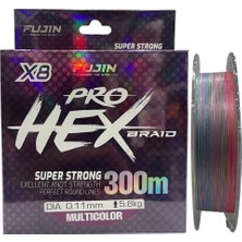 Fujin Pro Hex 8x 300MT 0.11MM Multi Color Ip Örgü Misina