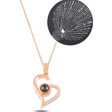 Çekirdek Jewelry 925 Ayar Gümüş Yuz Dilde Seni Seviyorum Kolye