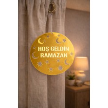 Taşteks Ramazan Süsü 7’li Set – Altın & Janjan Hologram Islami Duvar ve Askı Dekoru
