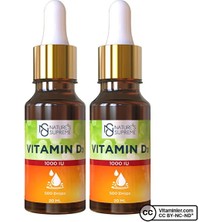 Nature's Supreme Vitamin D3 1000 Iu 20 ml Damla 2 Adet