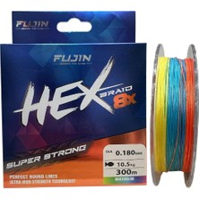 Fujin Yeni Hex 8x 300MT 0.18MM Multi Color Ip Misina