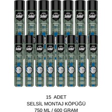 Selsil Montaj Köpüğü 750 ml / 600 Gram 15 Adet