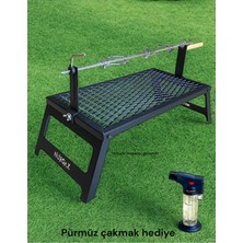 Özbience Çevirmeli Portatif Kamp Izgarası, Katlanabilir ve Çantalı Izgara Demiri