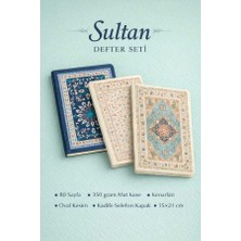 Hobbi Tasarım Sultan Etnik Desen Üçlü Defter Seti Çizgisiz A5