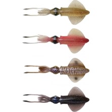 Özbience 12.5cm 11G Silikon Kalamar Suni Yem, Pink Glow, 3 Adet