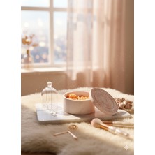 Esmira Candle ✨ Kapaklı Kahverengi Özel Tasarım Afrodizyak Aromaterapi Mum (Krem)