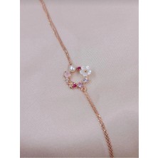 Çekirdek Jewelry 925 Ayar Gümüş Manolya Çiçekli Bileklik