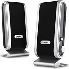 Braventa Collection Snopy SN-820 2.0 LCD Ince Tasarım USB Speaker, Siyah/gümüş