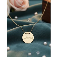 İryum Kişiye Özel İsimli Plaka Altın Kolye - 14 Ayar