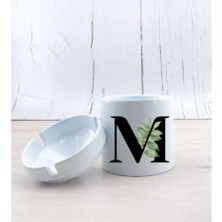 Hediyara M Harf Yapraklı Seramik Küllük