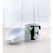 Hediyara F Harf Yapraklı Seramik Küllük