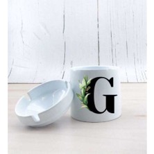 Hediyara G Harf Yapraklı Seramik Küllük