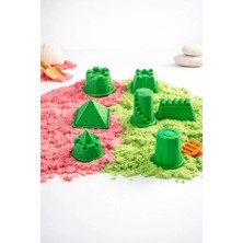 Heroes 6 Adet Kinetik Kum Kalıbı - Kale Kum Kalıbı - Oyun Hamuru Oyuncak Kale Piramit Kalıp