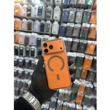 Bilişim Akademi iPhone 17 Pro Sert Kılıf Sararmaz Magsafe Slim Pc Mika Yanları Renkli Plastik Ince - Kahverengi