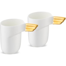 Jumbo Goddess 2 Kişilik Espresso Fincan Seti Gold