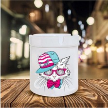 Hediyara Cool Kedi Temalı Seramik Şık Küllük