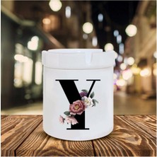 Hediyara Y Harfi Baskılı Seramik Şık Küllük