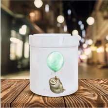 Hediyara Uçan Balon ve Tembel Hayvan Seramik Küllük