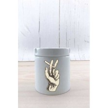 Hediyara Kokusuz Sigara Küllüğü - Kokusuz Kül Tablası - Doğart Sanat Seramik Sigara İçen El Baskılı Küllük