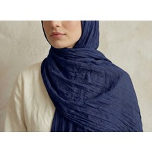 Moodşal Lacivert Bambu Kraş Şal