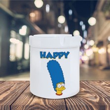 Hediyara Marge Simpson Küllük Happy Baskılı Kül Tablası K-64
