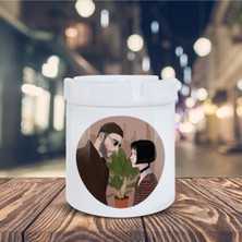 Hediyara Sevginin Gücü Küllük Karakterler Baskılı Kül Tablası K-47