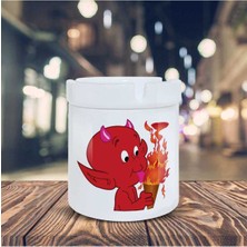 Hediyara Çizgi Karakter Küllük Küçük Şeytan Baskılı Kül Tablası K-172