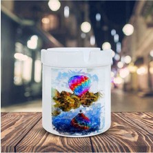 Hediyara Uçan Renkli Hava Balonu Baskılı Küllük Kül Tablası-3675549