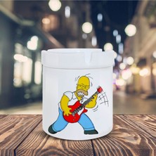 Hediyara Gitarcı Homer Simpson Baskılı Küllük Kül Tablası-33029