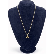 Pangu Minimal Kuyruk Figürlü Altın Renk Çelik Kolye