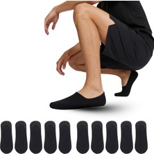 Kral Socks Kadın - Erkek Düz Desen (10 Çift) Pamuklu Terletmez Babet Çorap